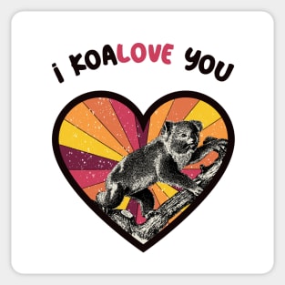 I  koalove you - a retro vintage design Sticker